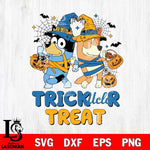 UCLA Bruins Bluey Trick or Treat Halloween 2 Svg Eps Dxf Png File, Digital Download, Instant Download