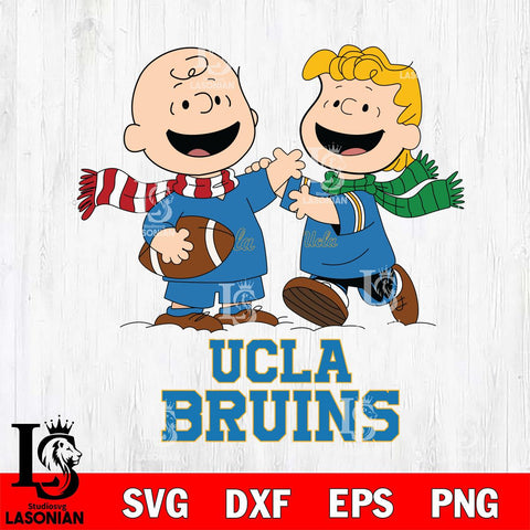 UCLA Bruins Charlie Brown & Linus Football Cricut,Christmas SVG DXF EPS PNG FILE, NCAA Digital Download,Instant Download, Silhouette