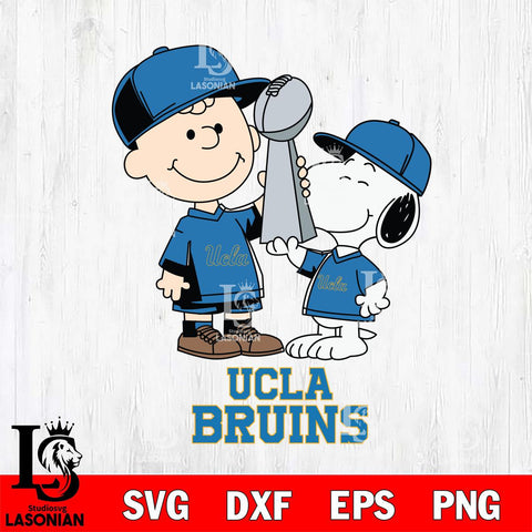 UCLA Bruins Charlie Brown and Snoopy Champions Svg Eps Dxf Png File, NCAA svg , Digital Download , Instant Download, Cricut File