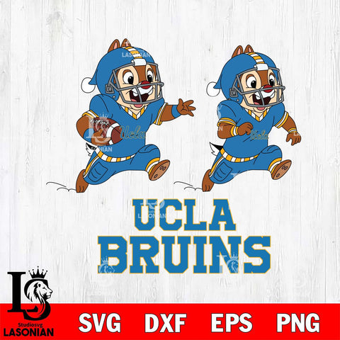 UCLA Bruins Chip & Dale Football Cricut,Christmas SVG DXF EPS PNG FILE, NCAA Digital Download,Instant Download, Silhouette
