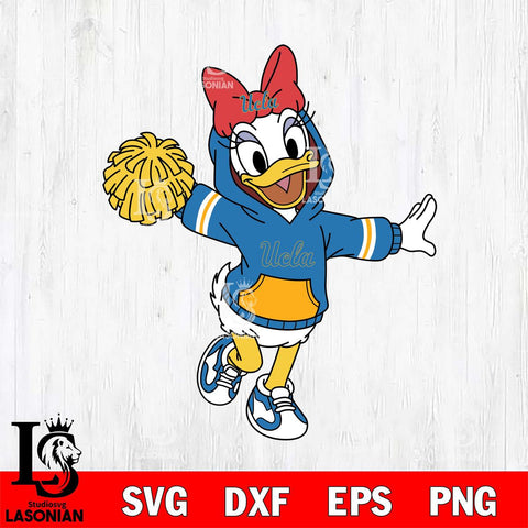 UCLA Bruins Daisy Duck Cheerleader Christmas File Cut, NCAA SVG DXF EPS PNG FILE, Digital Download , Criucut , Silhouette