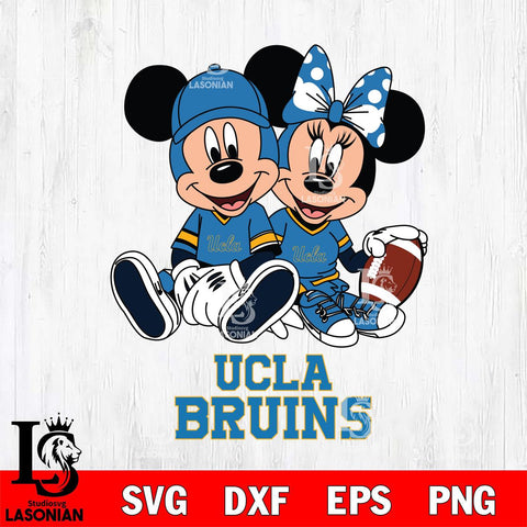 UCLA Bruins Disney Mickey And Minnie Football Svg Eps Dxf Png File, NCAA svg , Digital Download , Instant Download, Cricut File