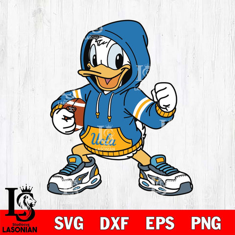 UCLA Bruins Donald Duck Disney Christmas File Cut, NCAA SVG DXF EPS PNG FILE, Digital Download , Criucut , Silhouette