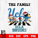 UCLA Bruins Family Bluey Christmas Svg Eps Dxf Png File, Digital Download