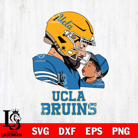 UCLA Bruins Father And Child Rugby SVG DXF EPS PNG FILE,NCAA SVG, Father day Digital Download,Instant Download, Silhouette