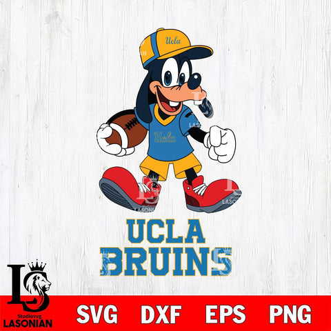 UCLA Bruins Goofy Football Player SVG DXF EPS PNG FILE,NCAA svg ,Football Digital Download,Instant Download, Silhouette
