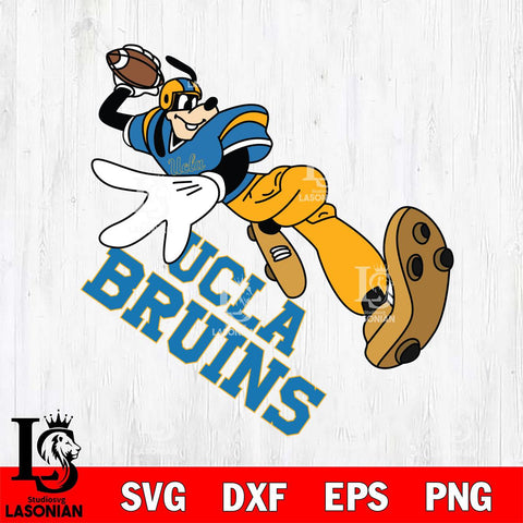 UCLA Bruins Goofy rugby player SVG DXF EPS PNG FILE,NCAA svg ,Football Digital Download,Instant Download, Silhouette