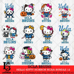 UCLA Bruins Hello Kitty Horror NCAA Bundle 12 SVG Svg Eps Dxf Png File, Digital Download