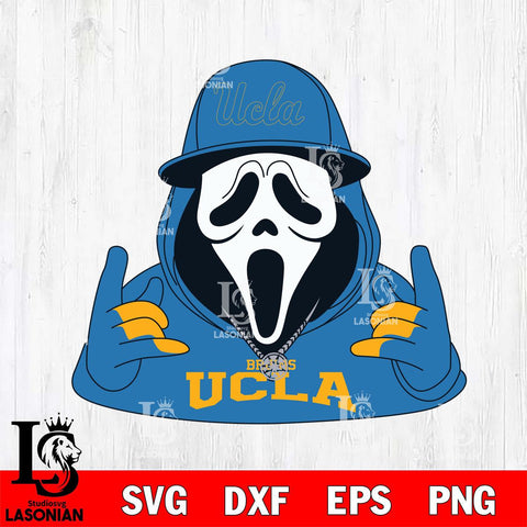 UCLA Bruins Horror Character Ghostface Sport Svg Eps Dxf Png File, NCAA svg, Digital Download, Instant Download