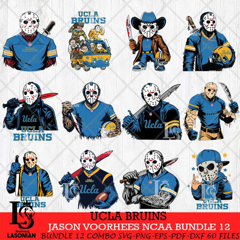 UCLA Bruins Jason Voorhees Horror Bundle 12 SVG Eps Dxf Png File, bundle NCAA svg, Digital Download, Instant Download