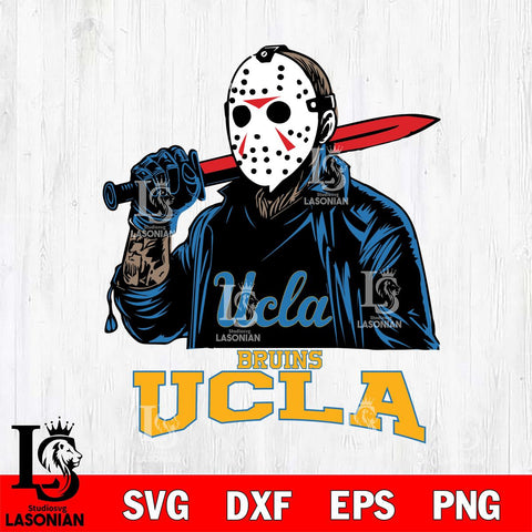 UCLA Bruins Jason Voorhees Horror Halloween Svg Eps Dxf Png File, NCAA svg, Digital Download, Instant Download