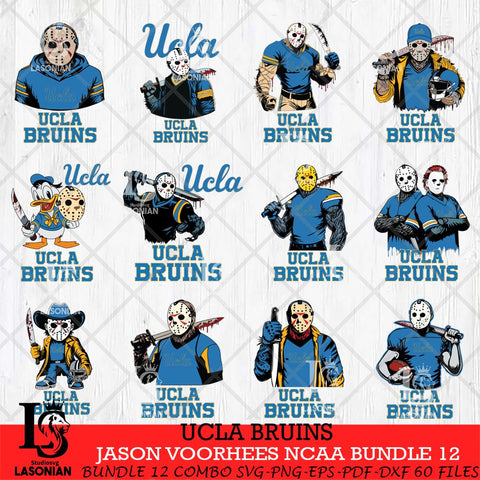 UCLA Bruins Jason Voorhees NCAA Bundle 12 SVG Svg Eps Dxf Png File, Digital Download