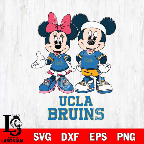 UCLA Bruins Mickey And Minnie Football Svg Eps Dxf Png File, NCAA svg , Digital Download , Instant Download, Cricut File