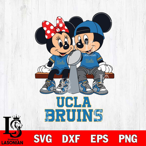 UCLA Bruins Mickey And Minnie Football Champions Svg Eps Dxf Png File, NCAA svg , Digital Download , Instant Download, Cricut File