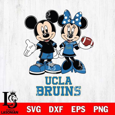 UCLA Bruins Mickey Minnie Football Svg Eps Dxf Png File, NCAA svg , Digital Download , Instant Download, Cricut File