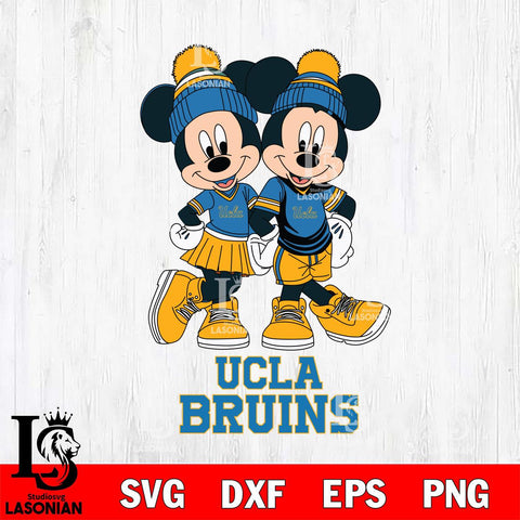 UCLA Bruins Mickey Minnie Valentine Football Svg Eps Dxf Png File, NCAA svg , Digital Download , Instant Download, Cricut File