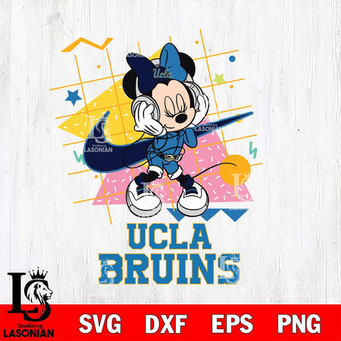 UCLA Bruins Minnie Mouse Dancing SVG DXF EPS PNG FILE, NCAA File Cut,Digital Download,Instant Download