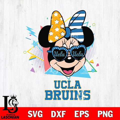 UCLA Bruins Minnie Mouse Love Sport SVG DXF EPS PNG FILE, NCAA File Cut,Digital Download,Instant Download