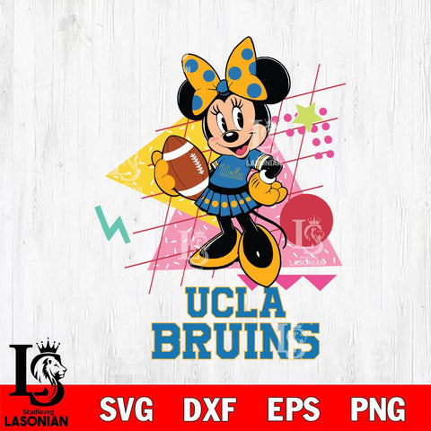 UCLA Bruins Minnie Mouse Sport SVG DXF EPS PNG FILE, NCAA File Cut,Digital Download,Instant Download