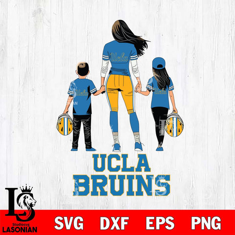 UCLA Bruins Mother and son Rugby SVG DXF EPS PNG FILE,NCAA SVG, Father day Digital Download,Instant Download, Silhouette