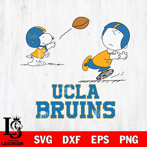 UCLA Bruins Peanuts play football SVG DXF EPS PNG FILE,Snoopy File Cut, NCAA Digital Download,Instant Download,Christmas Silhouette