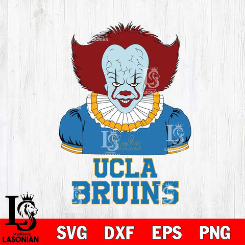 UCLA Bruins Pennywise Horror Sport 5 Svg Eps Dxf Png File, Digital Download