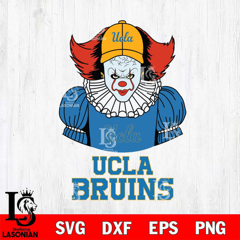 UCLA Bruins Pennywise Horror Sport 7 Svg Eps Dxf Png File, Digital Download