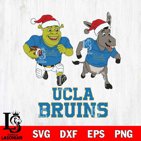 UCLA Bruins Shrek and Donkey Football Cricut,Christmas SVG DXF EPS PNG FILE, NCAA Digital Download,Instant Download, Silhouette