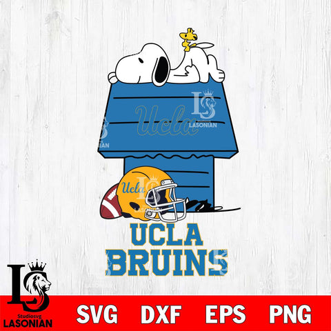 UCLA Bruins Snoopy Chill Football SVG DXF EPS PNG FILE,Snoopy File Cut, NCAA Digital Download,Instant Download,Christmas Silhouette