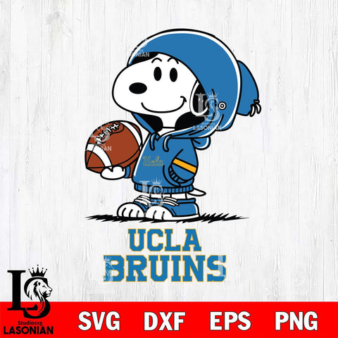 UCLA Bruins Snoopy Football Svg Eps Dxf Png File, NCAA svg , Digital Download , Instant Download, Cricut File