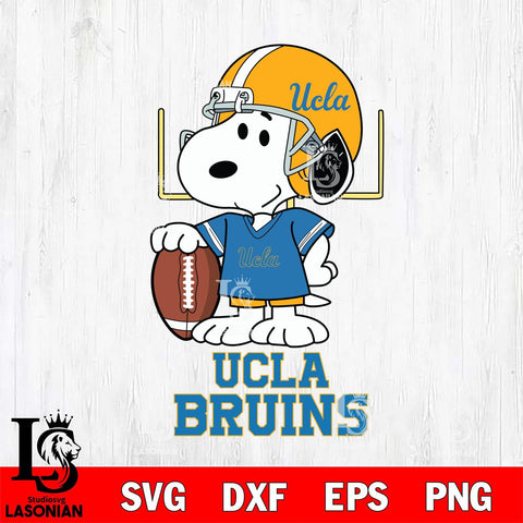 UCLA Bruins Snoopy Player Football SVG DXF EPS PNG FILE,Snoopy File Cut, NCAA Digital Download,Instant Download,Christmas Silhouette