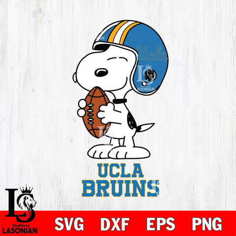 UCLA Bruins Snoopy Rugby Svg Eps Dxf Png File, NCAA svg , Digital Download , Instant Download, Cricut File