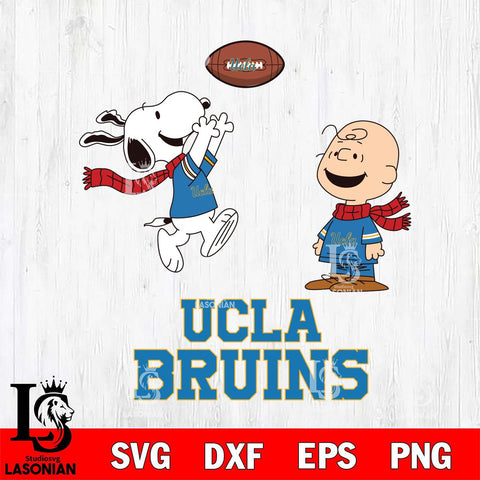 UCLA Bruins Snoopy & Charlie Brown Football Cricut,Christmas SVG DXF EPS PNG FILE, NCAA Digital Download,Instant Download, Silhouette