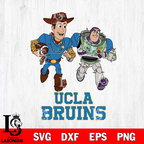 UCLA Bruins Woody & Buzz Lightyear Football Cricut,Christmas SVG DXF EPS PNG FILE, NCAA Digital Download,Instant Download, Silhouette