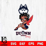 UConn Huskies Beauty Black Fairy Betty Boop, Svg Eps Dxf Png File, Digital Download