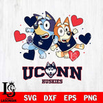 UConn Huskies Bluey & Bingo 10 Svg Eps Dxf Png File, NCAA svg, Digital Download, Instant Download