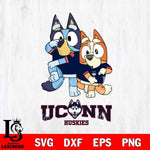 UConn Huskies Bluey & Bingo Svg Eps Dxf Png File, NCAA svg, Digital Download, Instant Download
