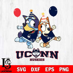 UConn Huskies Bluey & Bingo 2 Svg Eps Dxf Png File, NCAA svg, Digital Download, Instant Download