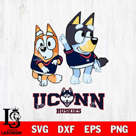 UConn Huskies Bluey Chilli Mode Dance Svg Eps Dxf Png File, Digital Download, Instant Download