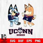 UConn Huskies Bluey Chilli Sport Svg Eps Dxf Png File, Digital Download, Instant Download