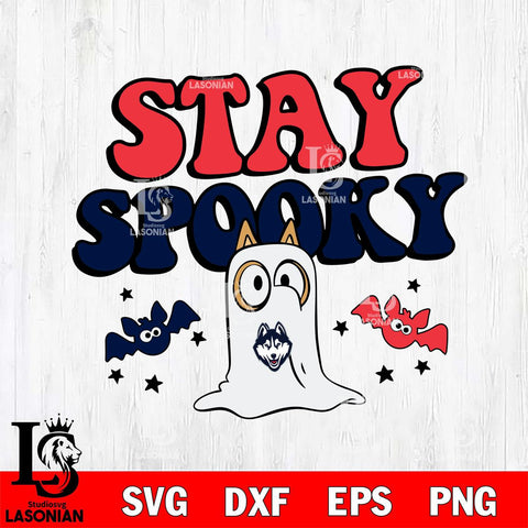 UConn Huskies Bluey Halloween Stay Spooky Svg Eps Dxf Png File, Digital Download, Instant Download