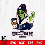 UConn Huskies Boujee Grinch Girls Christmas Cut Files Cricut, Svg Dxf Eps Png file, Digital download , Silhouette