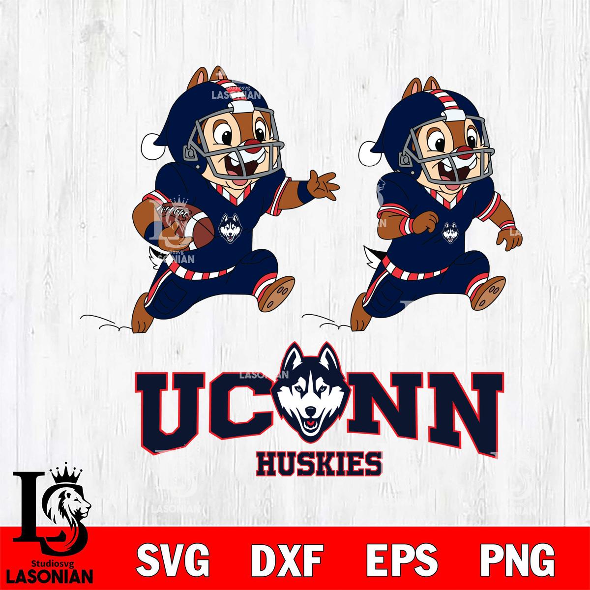 UConn Huskies Chip & Dale Football – lasoniansvg