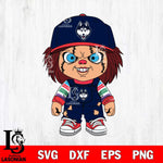 UConn Huskies Chucky Football Horror Halloween Svg Eps Dxf Png File, NCAA svg, Digital Download, Instant Download