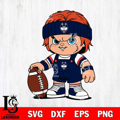 UConn Huskies Chucky Horror 5 Svg Eps Dxf Png File, NCAA svg, Digital Download, Instant Download
