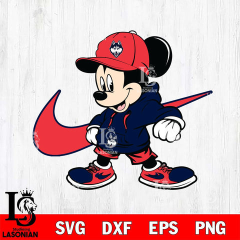 UConn Huskies Cool Mickey Mouse Svg Eps Dxf Png File, NCAA svg, Digital Download, Instant Download