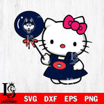 UConn Huskies Cute Hello Kitty 2 Svg Eps Dxf Png File, Digital Download, Instant Download