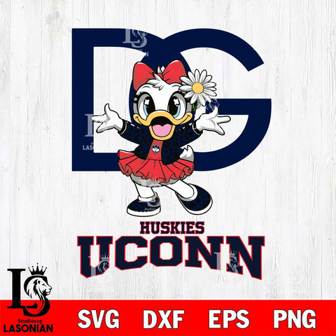 UConn Huskies Dolce And Gabbana Daisy Duck Disney Svg Eps Dxf Png File, Digital Download, Instant Download