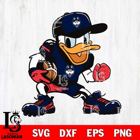 UConn Huskies Donal Duck Svg Eps Dxf Png File, NCAA svg, Digital Download, Instant Download