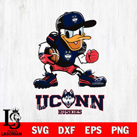 UConn Huskies Donal Duck Disney, Svg Eps Dxf Png File, Digital Download